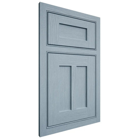 Shiloh Cabinetry Beaded Inset Wilmington White Oak Plain Cut Sky Door