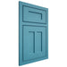 Shiloh Cabinetry Beaded Inset Wilmington White Oak Quarter Sawn Aqua Door