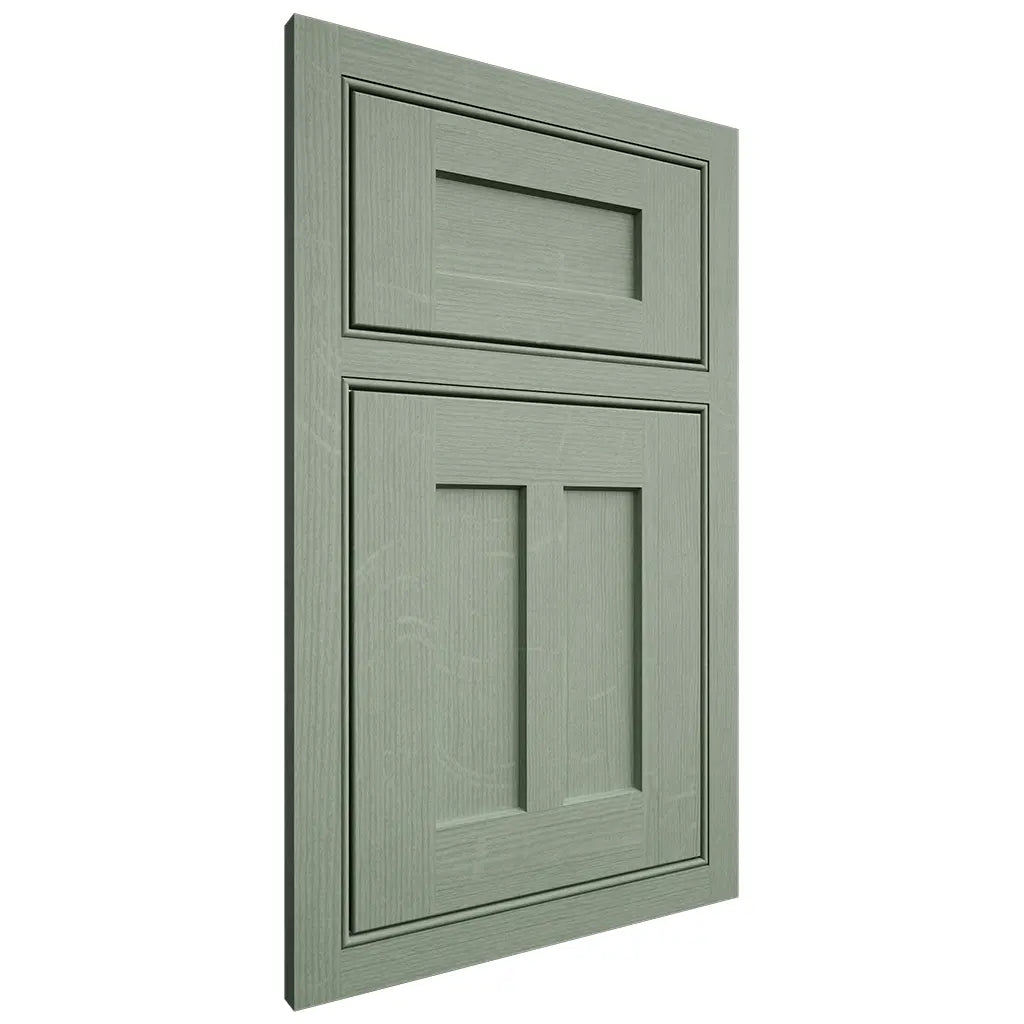 Shiloh Cabinetry Beaded Inset Wilmington White Oak Quarter Sawn Moss Door