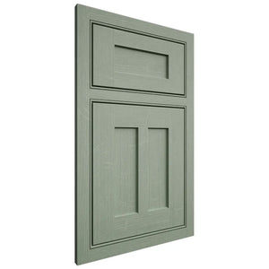 Shiloh Cabinetry Beaded Inset Wilmington White Oak Quarter Sawn Moss Door