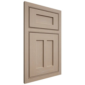 Shiloh Cabinetry Beaded Inset Wilmington White Oak Quarter Sawn Straw Door