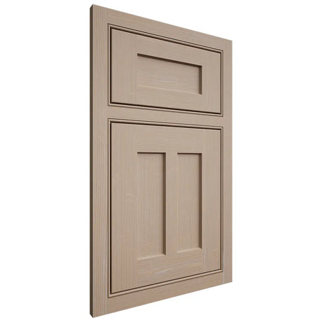 Shiloh Cabinetry Beaded Inset Wilmington White Oak Quarter Sawn Straw Door