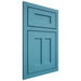 Shiloh Cabinetry Beaded Inset Wilmington White Oak Rift Cut Aqua Door