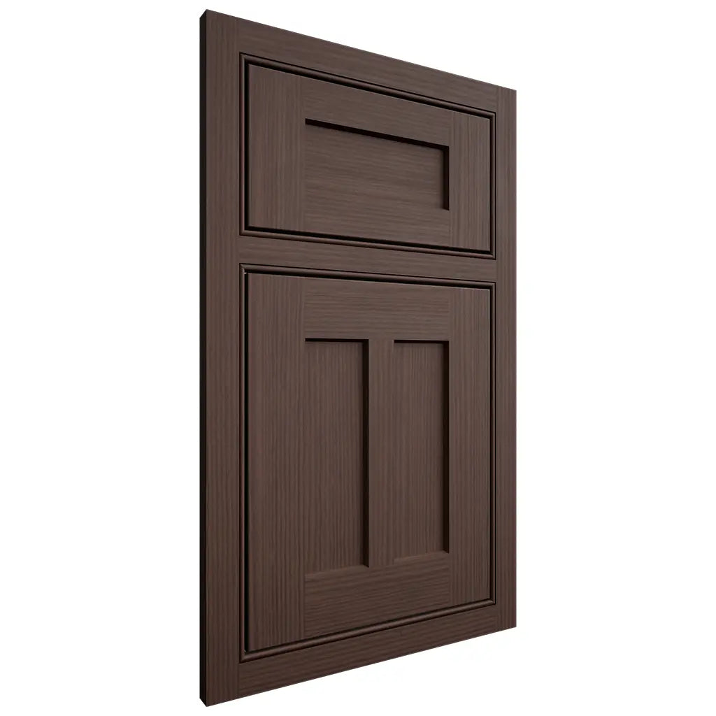 Shiloh Cabinetry Beaded Inset Wilmington White Oak Rift Cut Dusk Door