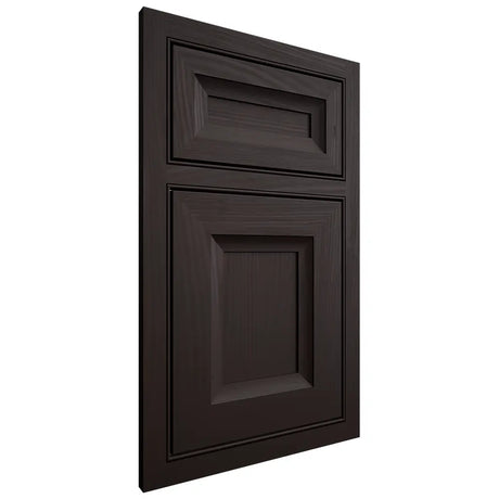 Shiloh Cabinetry Beaded Inset Windsor Alder Plain Cut Espresso Door