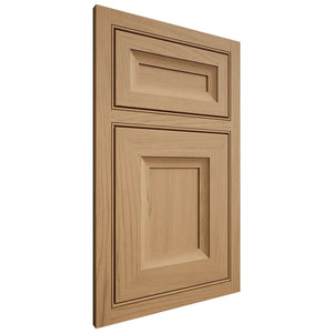 Shiloh Cabinetry Beaded Inset Windsor Alder Plain Cut Natural Door