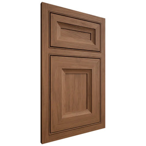 Shiloh Cabinetry Beaded Inset Windsor Alder Plain Cut Walnut Door