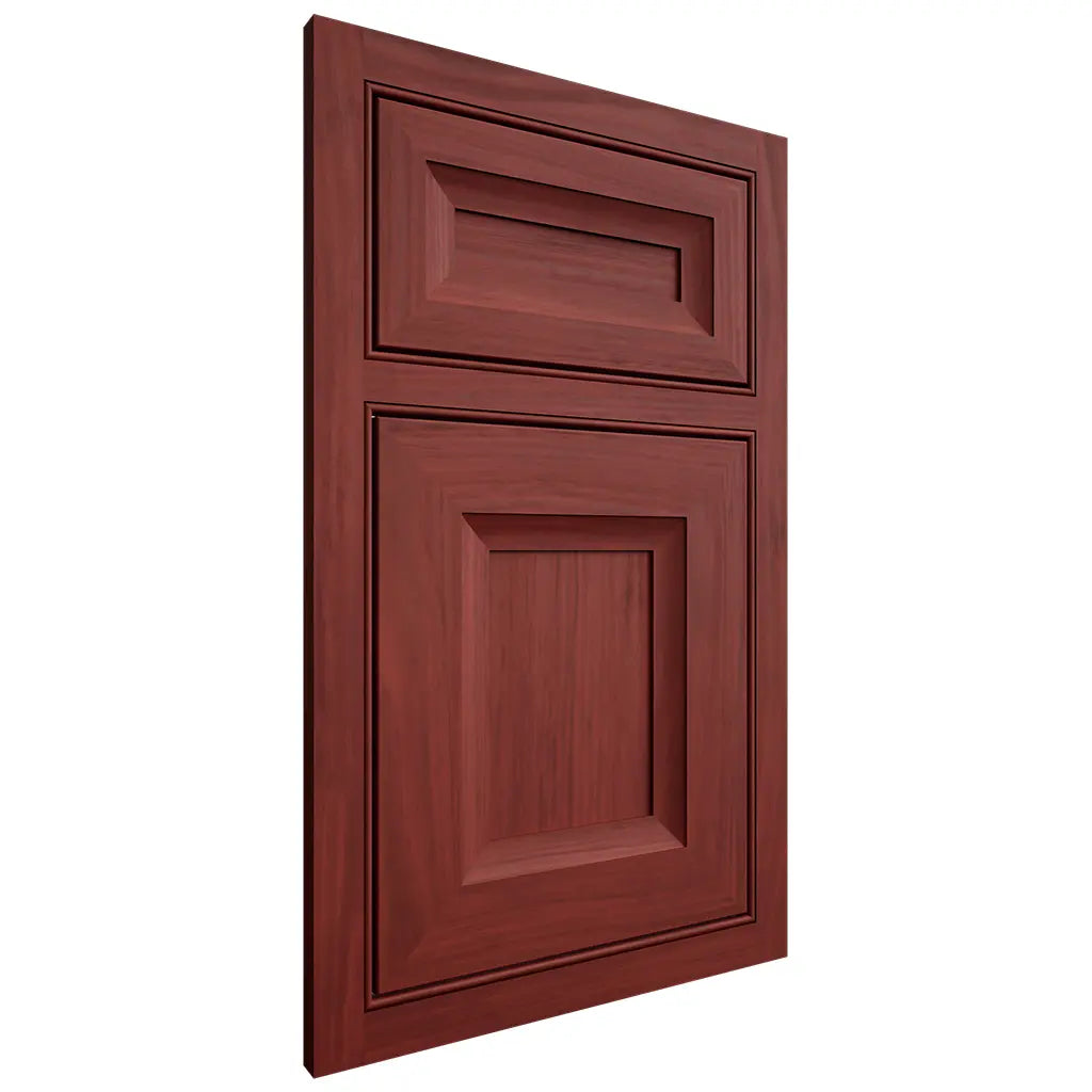 Shiloh Cabinetry Beaded Inset Windsor Cherry Plain Cut Red Door