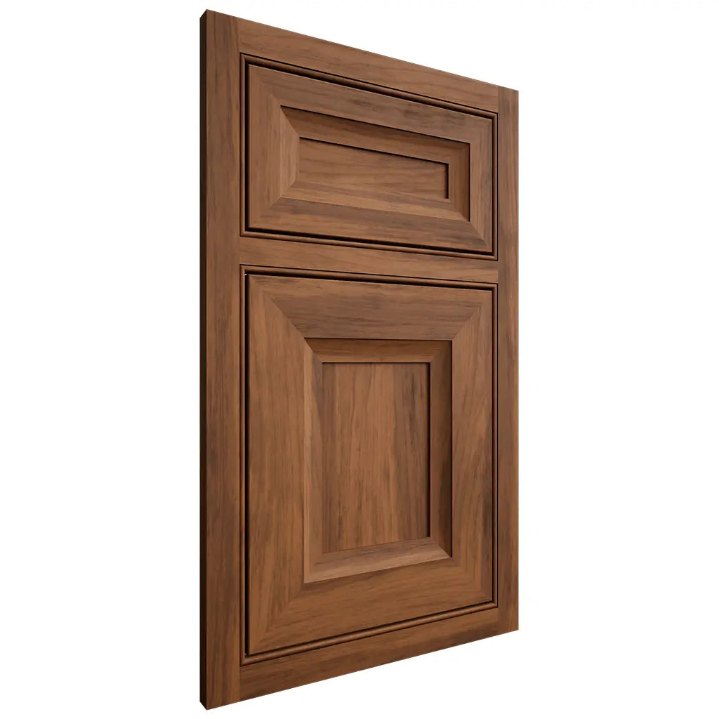 Shiloh Cabinetry Beaded Inset Windsor Hickory Plain Cut Burnt Sugar Door