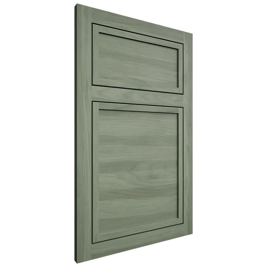 Shiloh Cabinetry Beaded Inset Windsor Hickory Plain Cut Moss Door