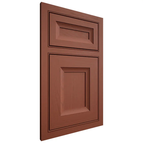 Shiloh Cabinetry Beaded Inset Windsor Maple Plain Cut Cayenne Door