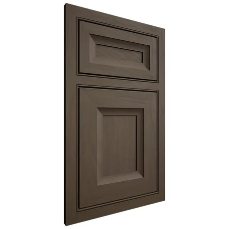 Shiloh Cabinetry Beaded Inset Windsor Maple Plain Cut Perfect Brown Door