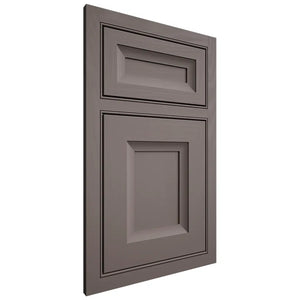 Shiloh Cabinetry Beaded Inset Windsor Poplar Plain Cut Heatherstone Door