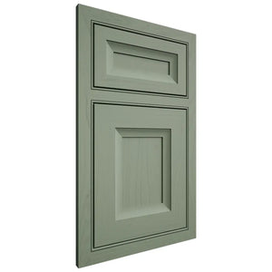 Shiloh Cabinetry Beaded Inset Windsor Poplar Plain Cut Moss Door