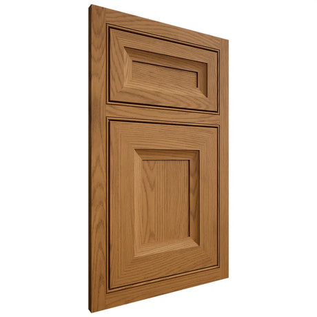 Shiloh Cabinetry Beaded Inset Windsor Red Oak Plain Cut Autumn Door