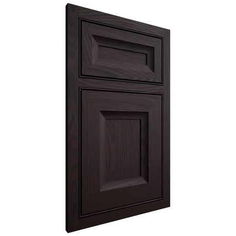 Shiloh Cabinetry Beaded Inset Windsor Red Oak Plain Cut Espresso Door