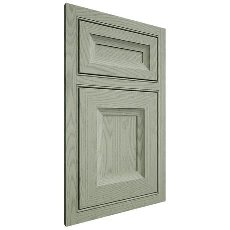 Shiloh Cabinetry Beaded Inset Windsor Red Oak Plain Cut Moss Door