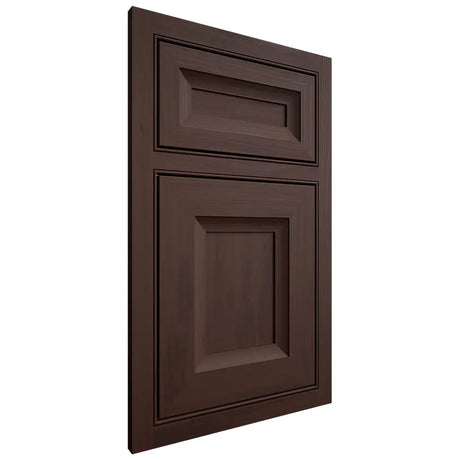 Shiloh Cabinetry Beaded Inset Windsor Walnut Plain Cut Bison Door