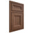 Shiloh Cabinetry Beaded Inset Windsor Walnut Plain Cut Natural Door