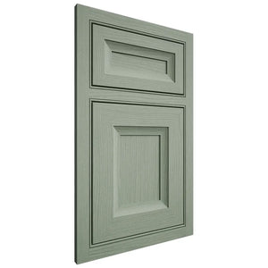 Shiloh Cabinetry Beaded Inset Windsor White Oak Plain Cut Moss Door