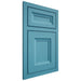 Shiloh Cabinetry Beaded Inset Windsor White Oak Quarter Sawn Aqua Door