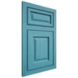 Shiloh Cabinetry Flush Inset Asherville Alder Plain Cut Aqua Door