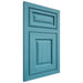 Shiloh Cabinetry Flush Inset Asherville Alder Plain Cut Aqua Door