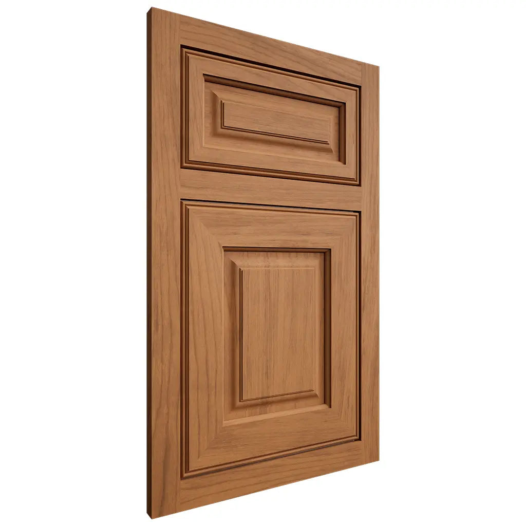 Shiloh Cabinetry Flush Inset Asherville Alder Plain Cut Caramel Door