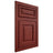 Shiloh Cabinetry Flush Inset Asherville Cherry Plain Cut Red Door