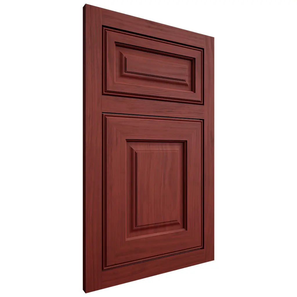 Shiloh Cabinetry Flush Inset Asherville Cherry Plain Cut Red Door