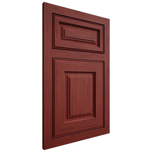 Shiloh Cabinetry Flush Inset Asherville Cherry Plain Cut Red Door