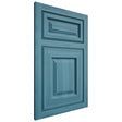 Shiloh Cabinetry Flush Inset Asherville Hickory Plain Cut Aqua Door