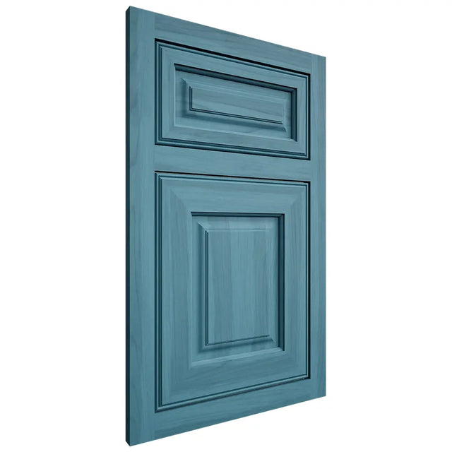 Shiloh Cabinetry Flush Inset Asherville Hickory Plain Cut Aqua Door