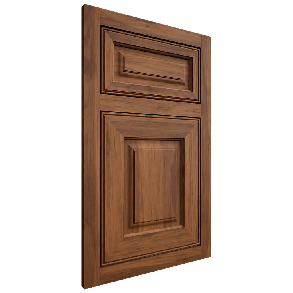 Shiloh Cabinetry Flush Inset Asherville Hickory Plain Cut Burnt Sugar Door