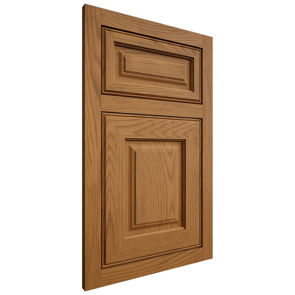 Shiloh Cabinetry Flush Inset Asherville Red Oak Plain Cut Autumn Door