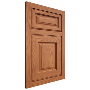 Shiloh Cabinetry Flush Inset Asherville Red Oak Plain Cut Harvest Door