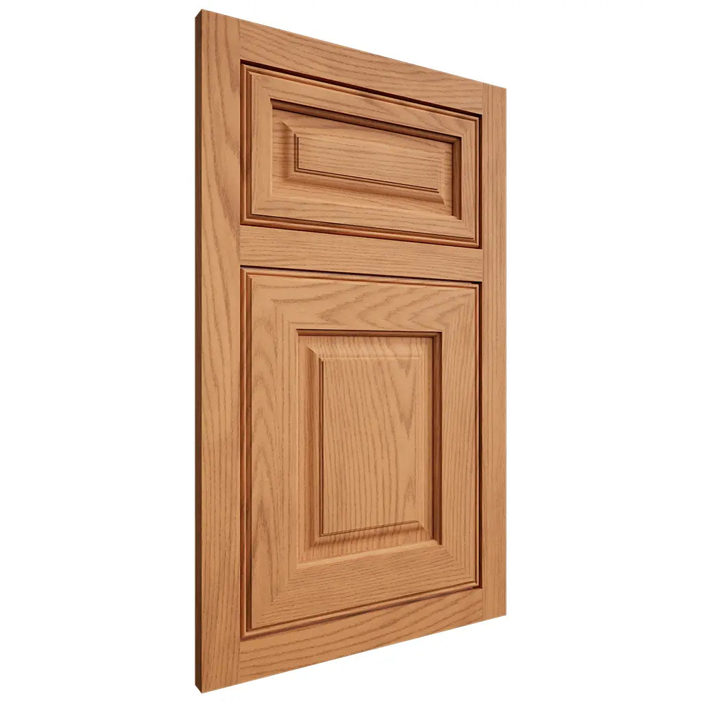 Shiloh Cabinetry Flush Inset Asherville Red Oak Plain Cut Medium Door