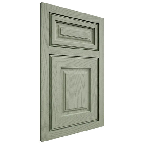 Shiloh Cabinetry Flush Inset Asherville Red Oak Plain Cut Moss Door