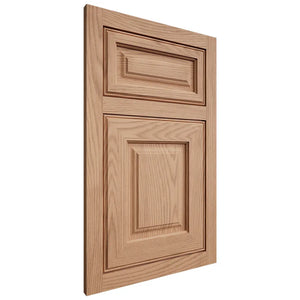 Shiloh Cabinetry Flush Inset Asherville Red Oak Plain Cut Natural Door