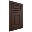 Shiloh Cabinetry Flush Inset Asherville Walnut Plain Cut Bison Door