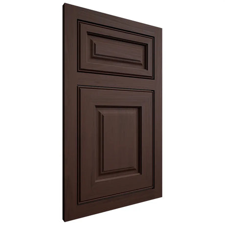 Shiloh Cabinetry Flush Inset Asherville Walnut Plain Cut Bison Door