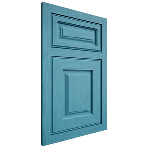 Shiloh Cabinetry Flush Inset Asherville White Oak Plain Cut Aqua Door