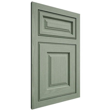 Shiloh Cabinetry Flush Inset Asherville White Oak Plain Cut Moss Door