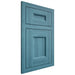 Shiloh Cabinetry Flush Inset Aspen Hickory Plain Cut Aqua Door