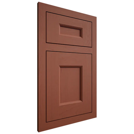 Shiloh Cabinetry Flush Inset Aspen Maple Plain Cut Cayenne Door