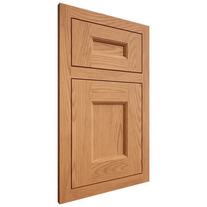 Shiloh Cabinetry Flush Inset Aspen Red Oak Plain Cut Medium Door