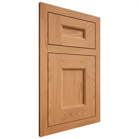 Shiloh Cabinetry Flush Inset Aspen Red Oak Plain Cut Medium Door