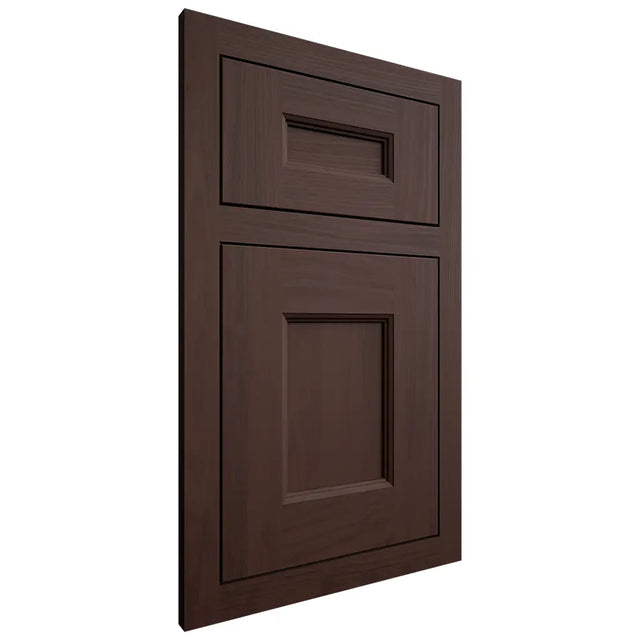 Shiloh Cabinetry Flush Inset Aspen Walnut Plain Cut Bison Door