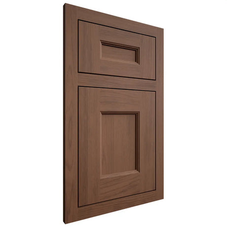 Shiloh Cabinetry Flush Inset Aspen Walnut Plain Cut Natural Door