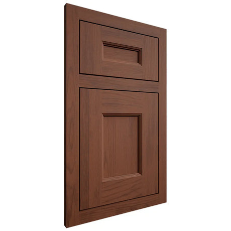 Shiloh Cabinetry Flush Inset Aspen Walnut Plain Cut Rye Door